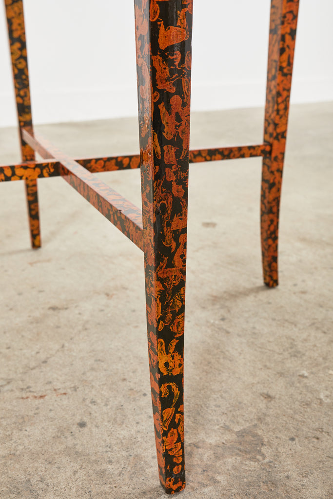 English Regency Style Center Table Speckled by Ira Yeager