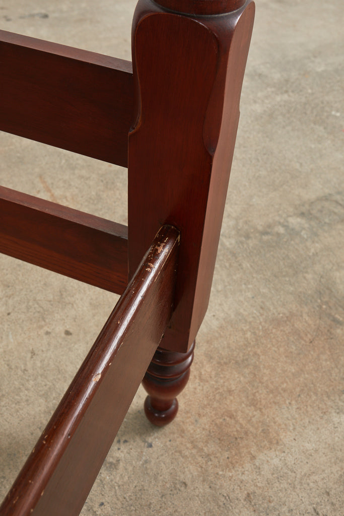American Classical Bobbin Turned Fruitwood Spindle Bed