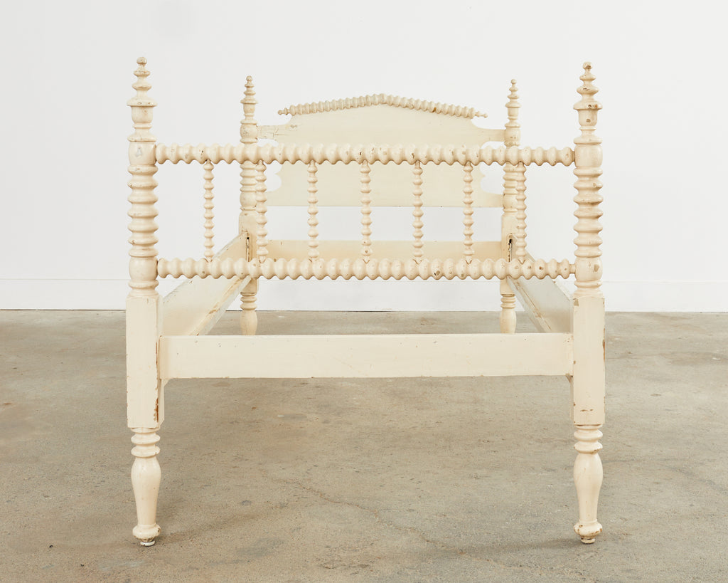 American Classical Jenny Lind Bobbin Turned Painted Spool Bed