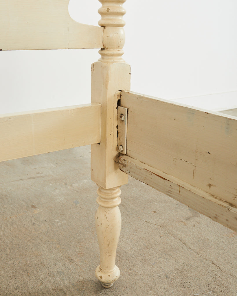 American Classical Jenny Lind Bobbin Turned Painted Spool Bed