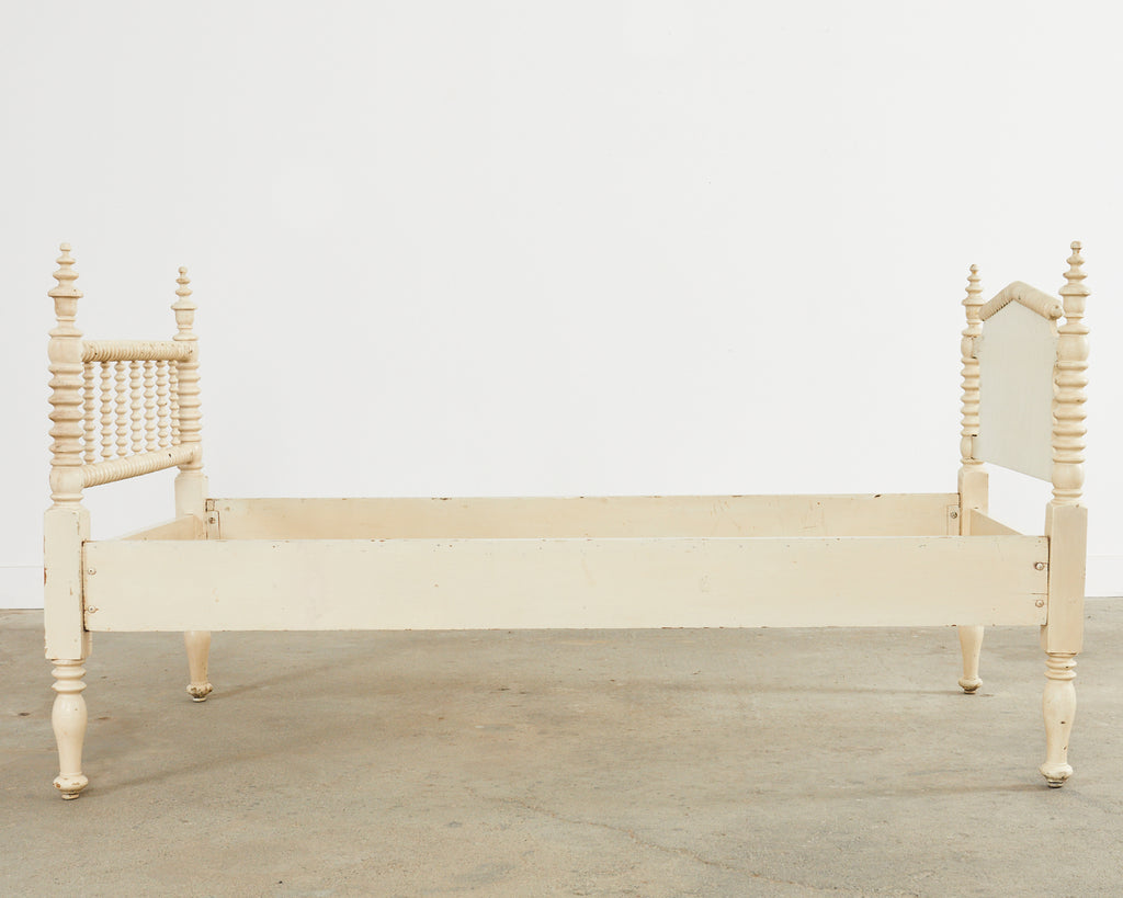 American Classical Jenny Lind Bobbin Turned Painted Spool Bed
