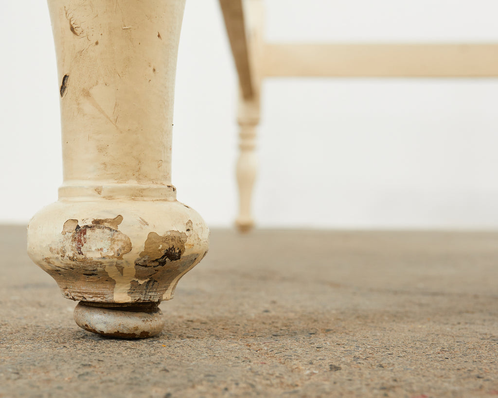 American Classical Jenny Lind Bobbin Turned Painted Spool Bed