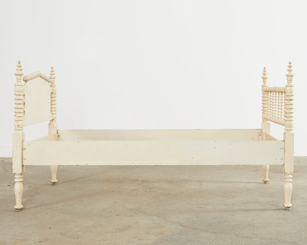 American Classical Jenny Lind Bobbin Turned Painted Spool Bed