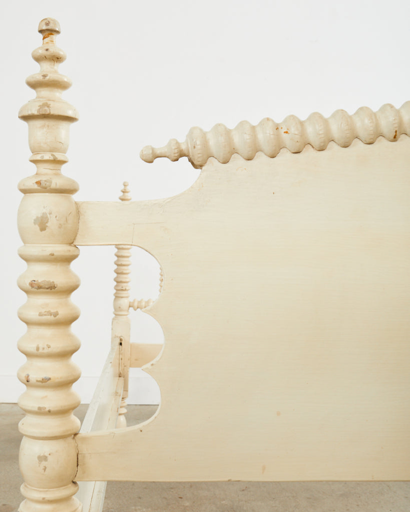 American Classical Jenny Lind Bobbin Turned Painted Spool Bed