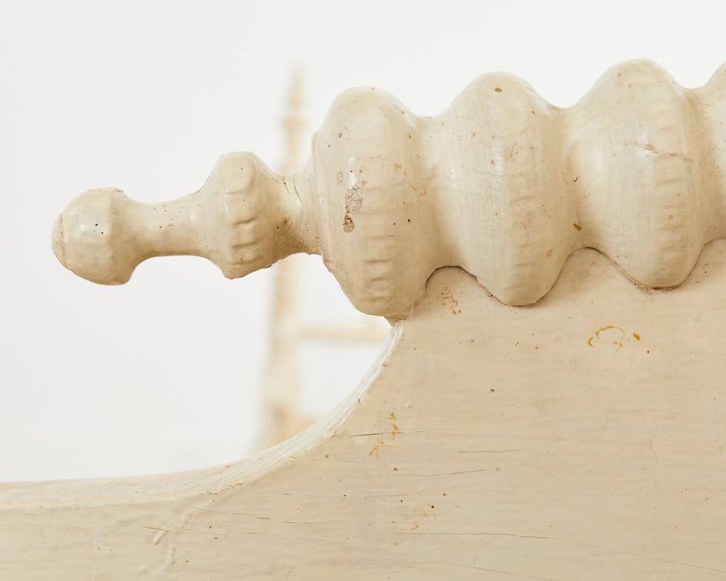 American Classical Jenny Lind Bobbin Turned Painted Spool Bed