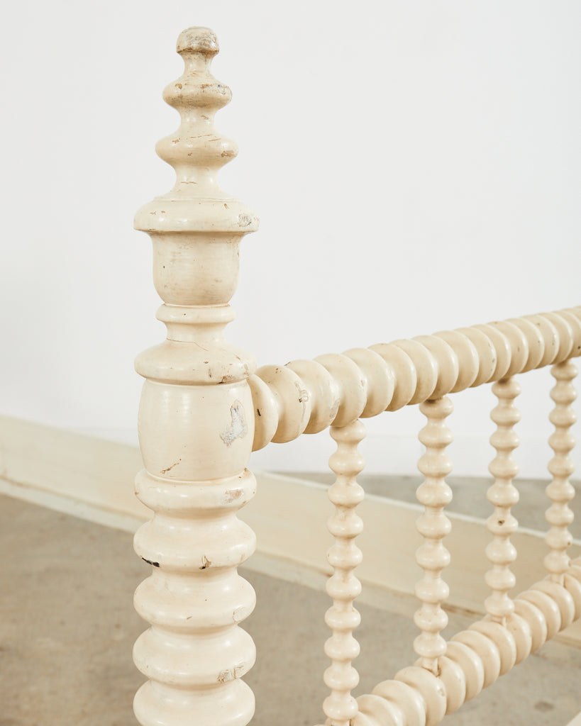 American Classical Jenny Lind Bobbin Turned Painted Spool Bed