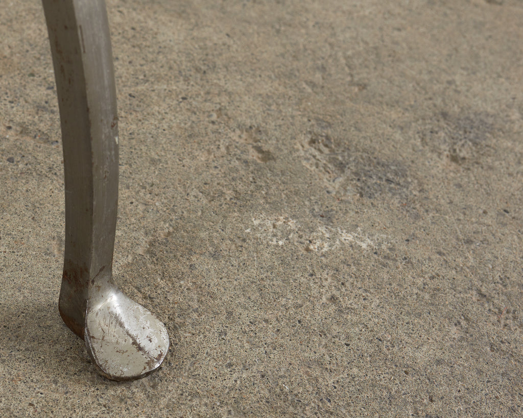 Pair of Neoclassical Style Steel Curule Garden Armchairs