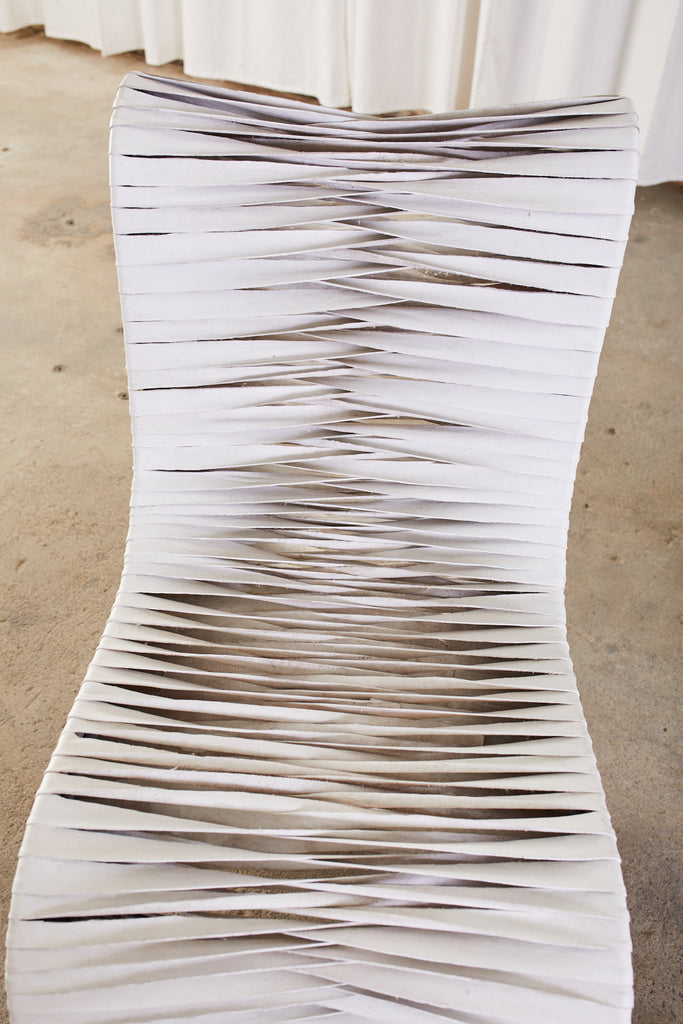 Set of Four Post Modern Sculptural Leather Strap Chairs