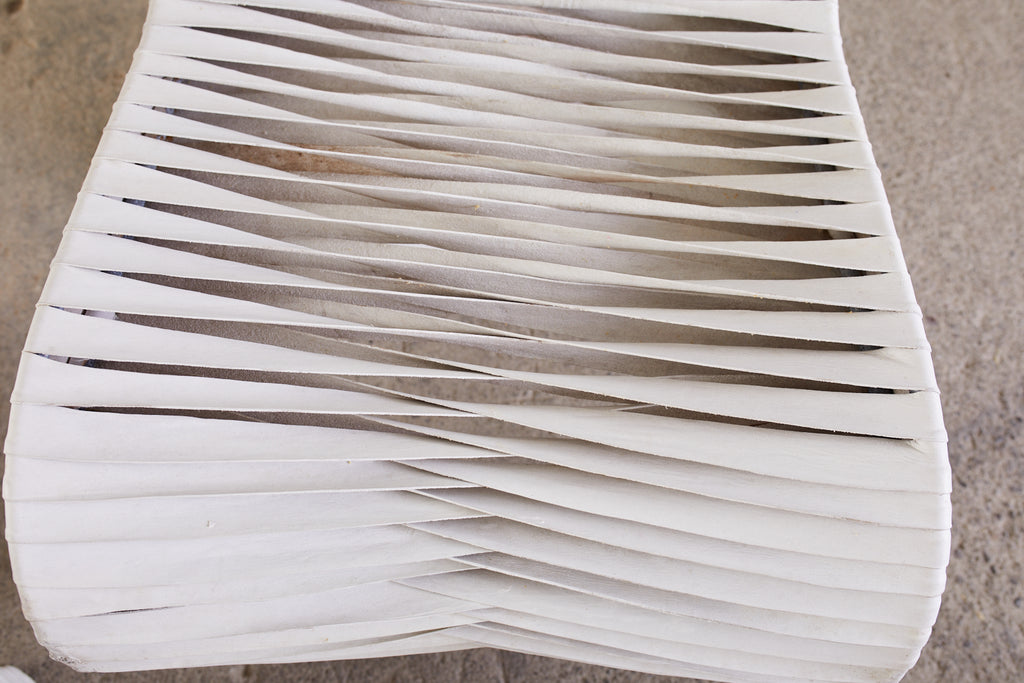 Set of Four Post Modern Sculptural Leather Strap Chairs