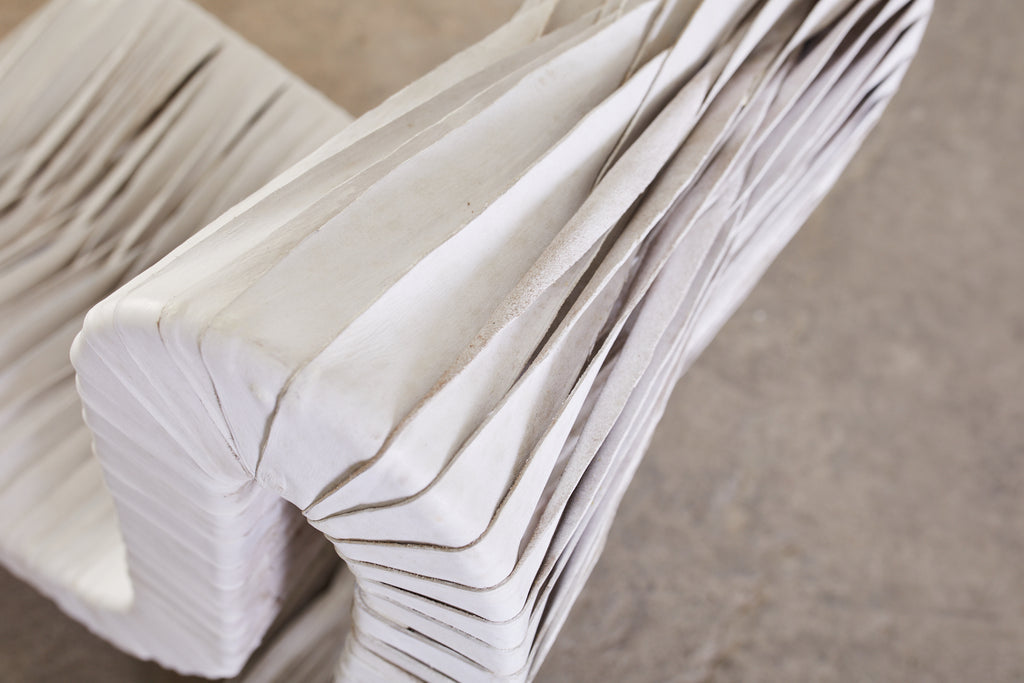 Set of Four Post Modern Sculptural Leather Strap Chairs