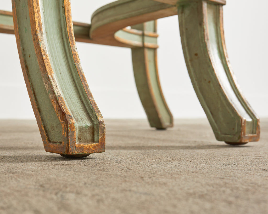 French Neoclassical Style Faux Marble Console by Ira Yeager