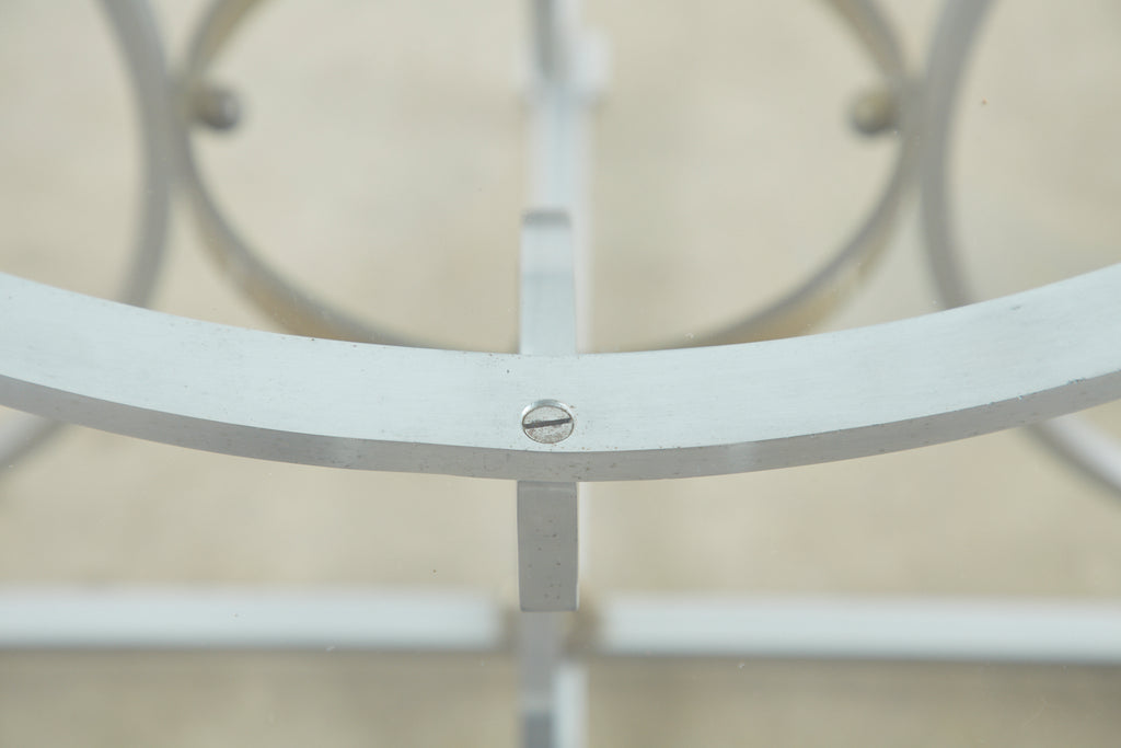 Maison Jansen Style Steel and Bronze Center Table