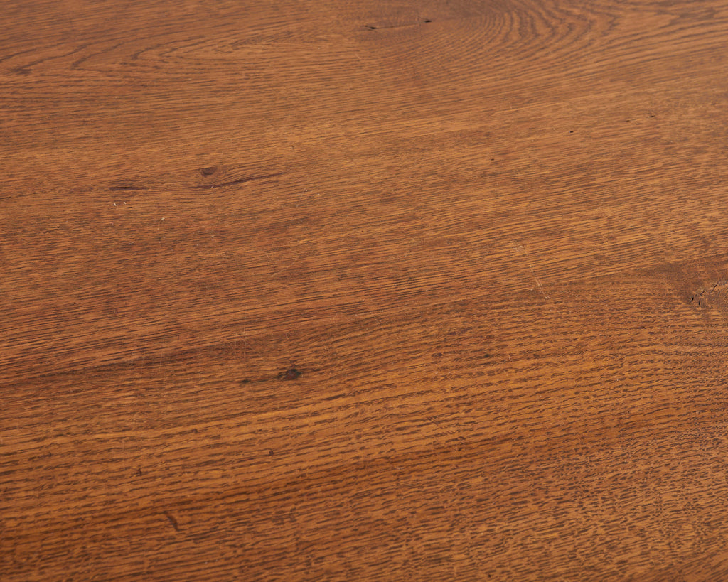 Country French Provincial Oak Farmhouse Trestle Dining Table