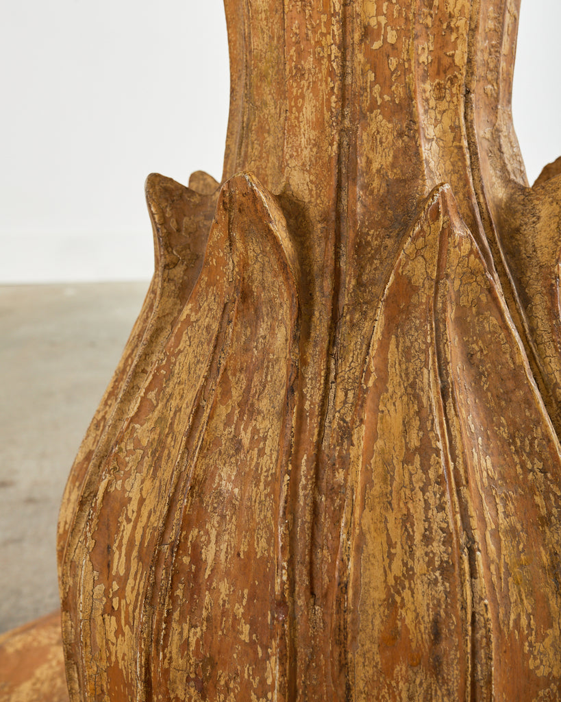 Grand Italian Neoclassical Style Round Tulip Dining or Center Table