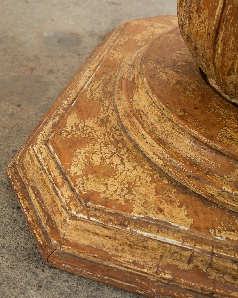 Grand Italian Neoclassical Style Round Tulip Dining or Center Table