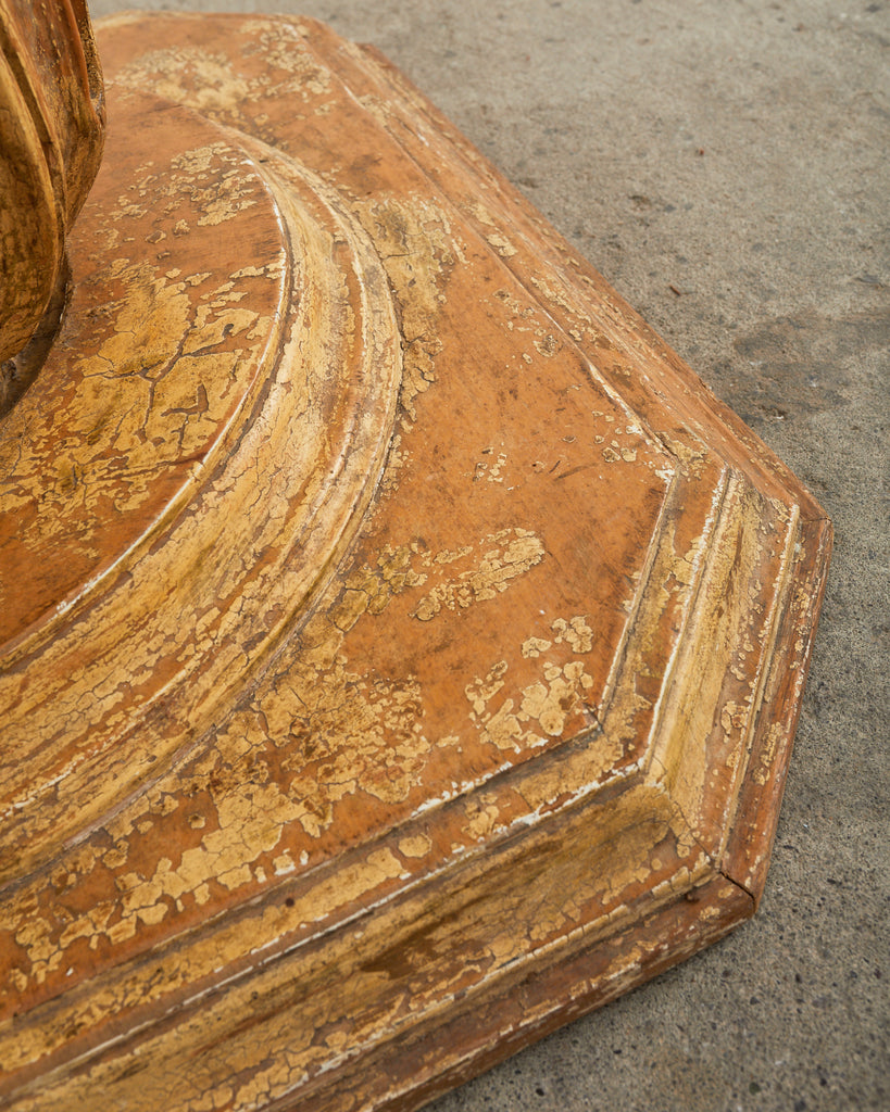 Grand Italian Neoclassical Style Round Tulip Dining or Center Table