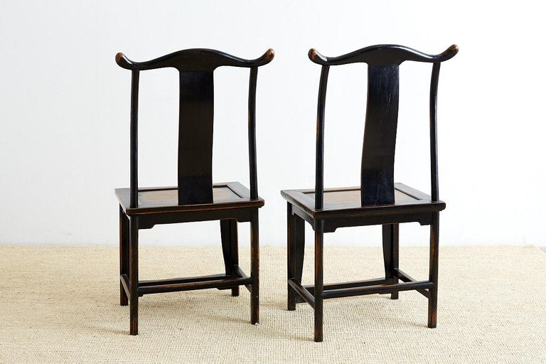 Chinese Yoke Back Official's Hat Chairs