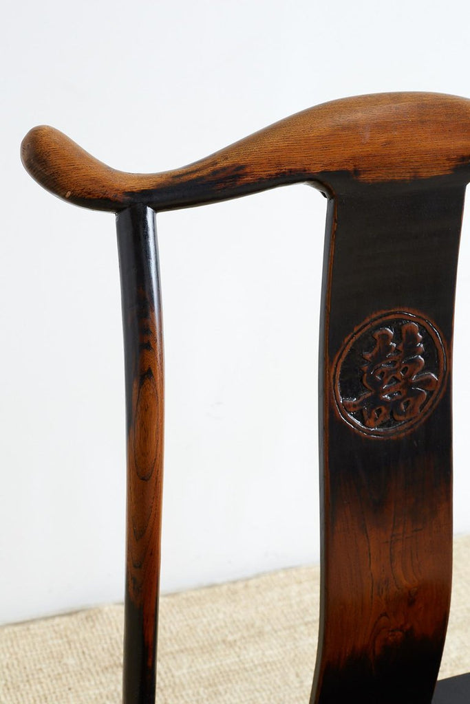 Chinese Yoke Back Official's Hat Chairs