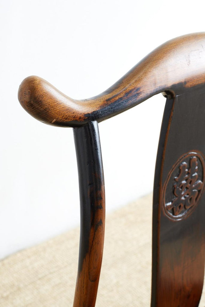 Chinese Yoke Back Official's Hat Chairs