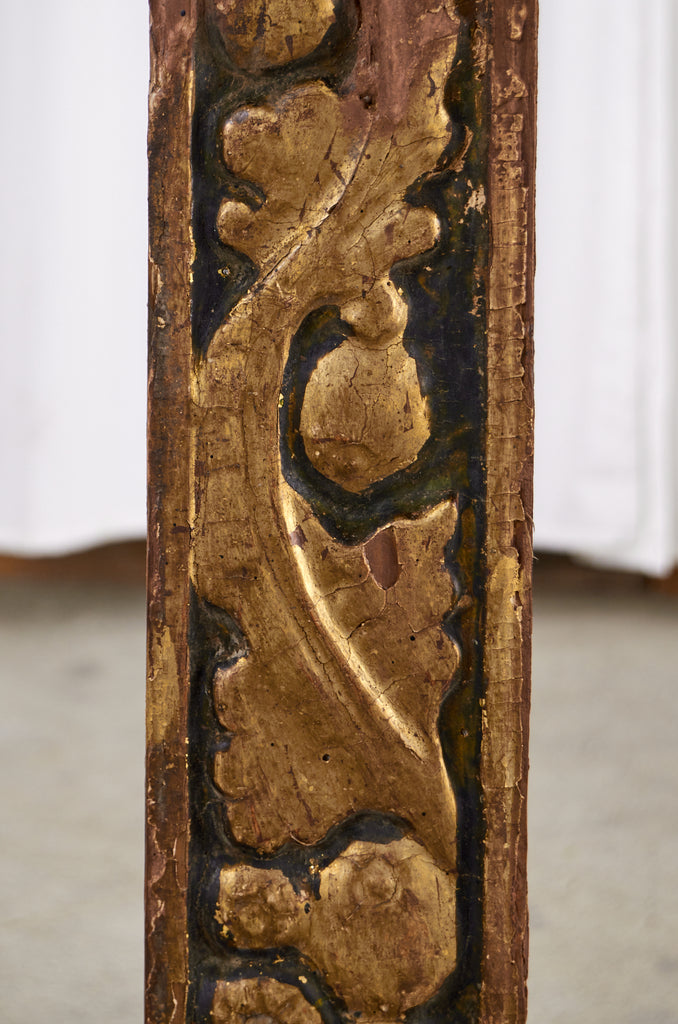 Spanish Baroque Bargueno Style Gilt Cabinet Chest on Stand