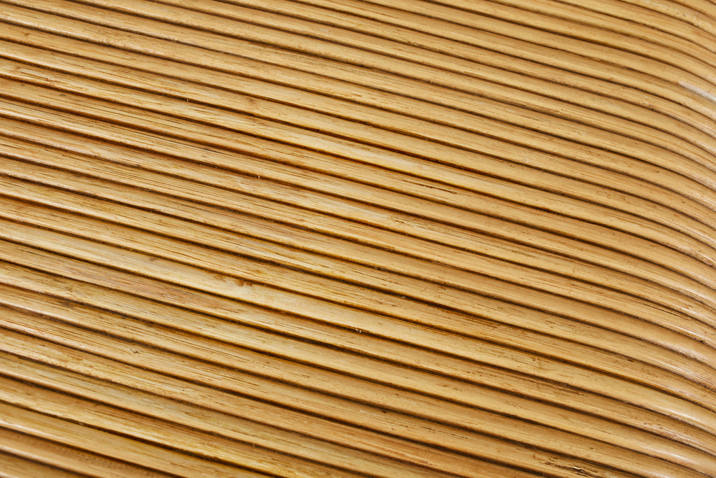 Karl Springer Style Pencil Reed Rattan Waterfall Drink Table