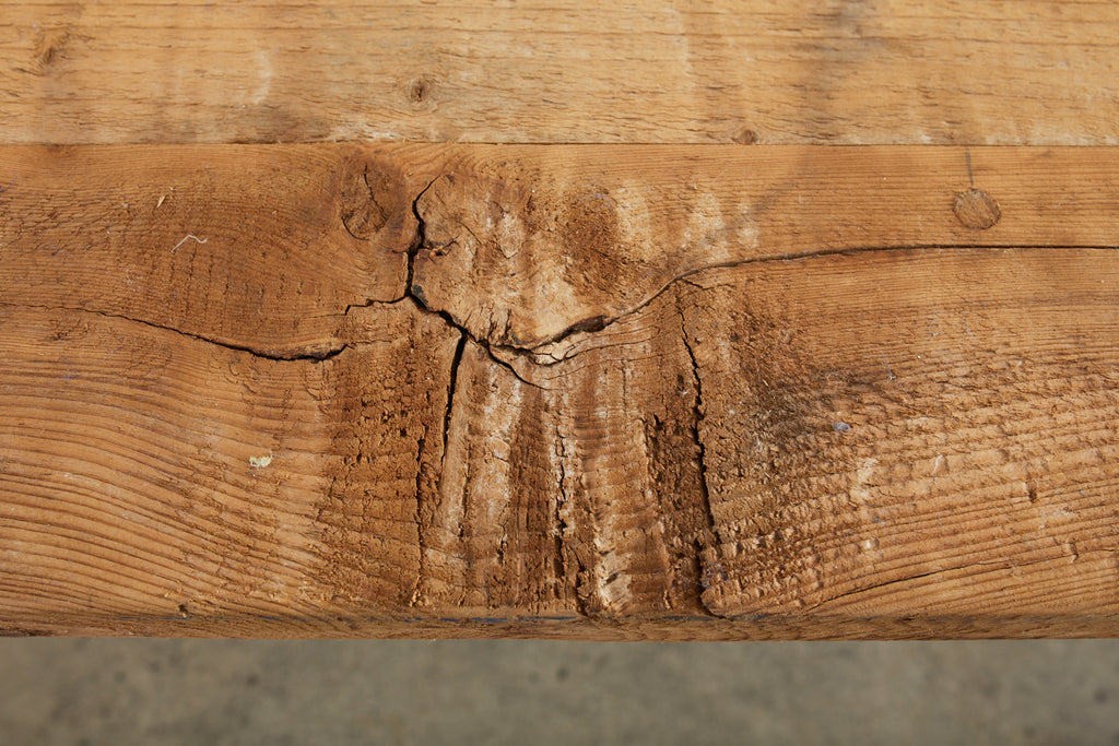 American Country Painted Pine Farmhouse Dining Harvest Table