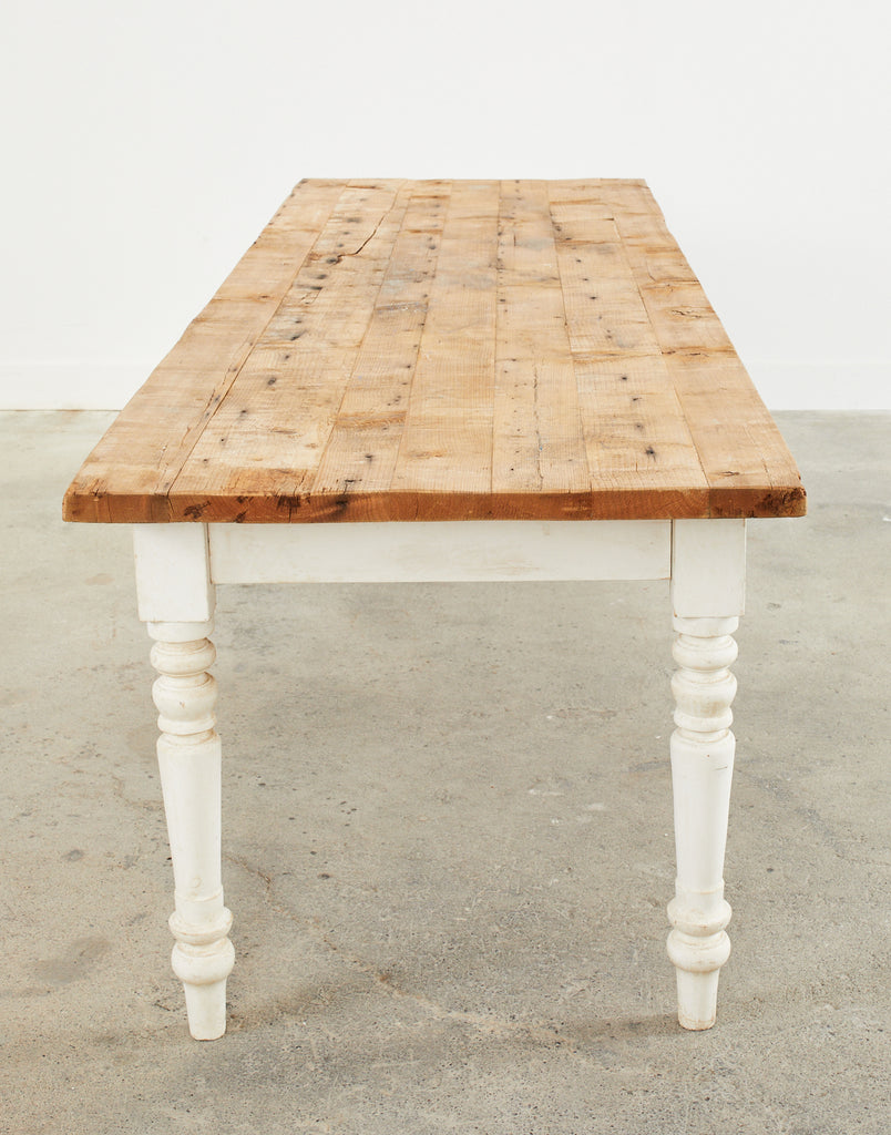 American Country Painted Pine Farmhouse Dining Harvest Table