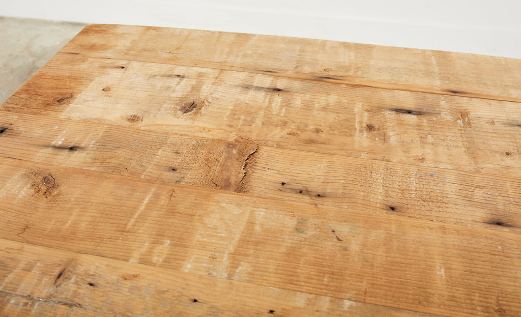 American Country Painted Pine Farmhouse Dining Harvest Table