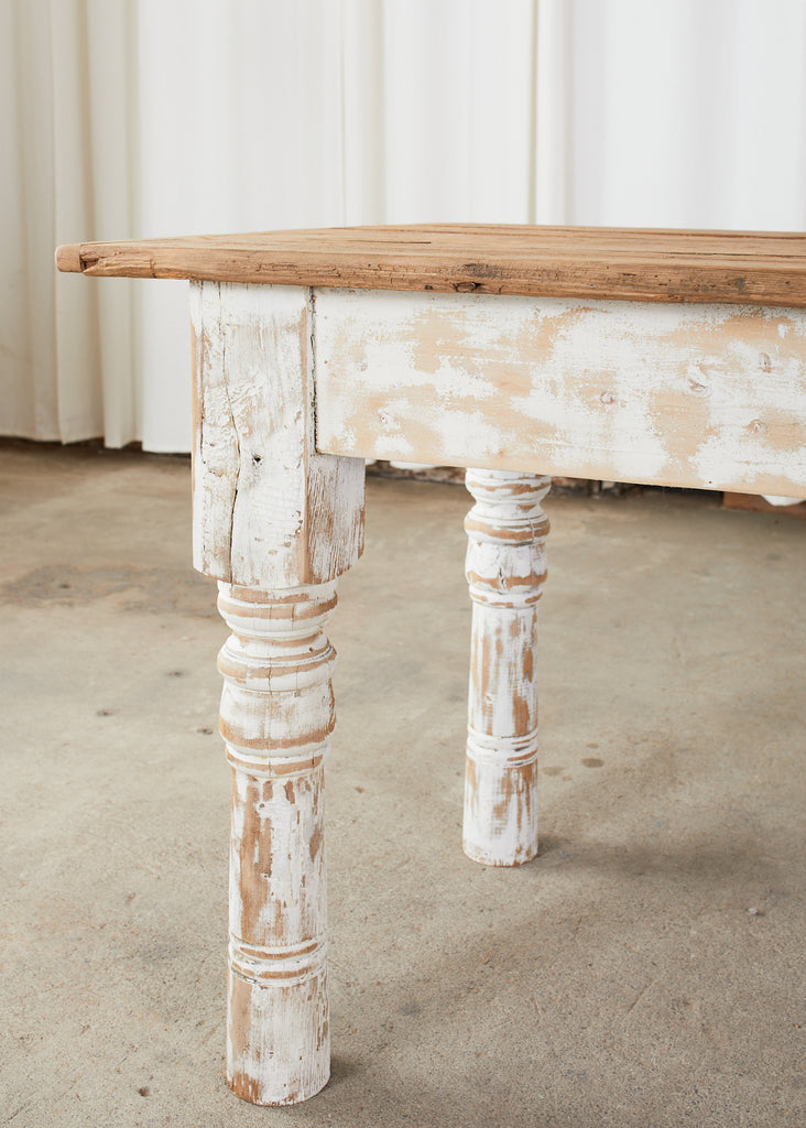 American Country Reclaimed Pine Farmhouse Dining Table