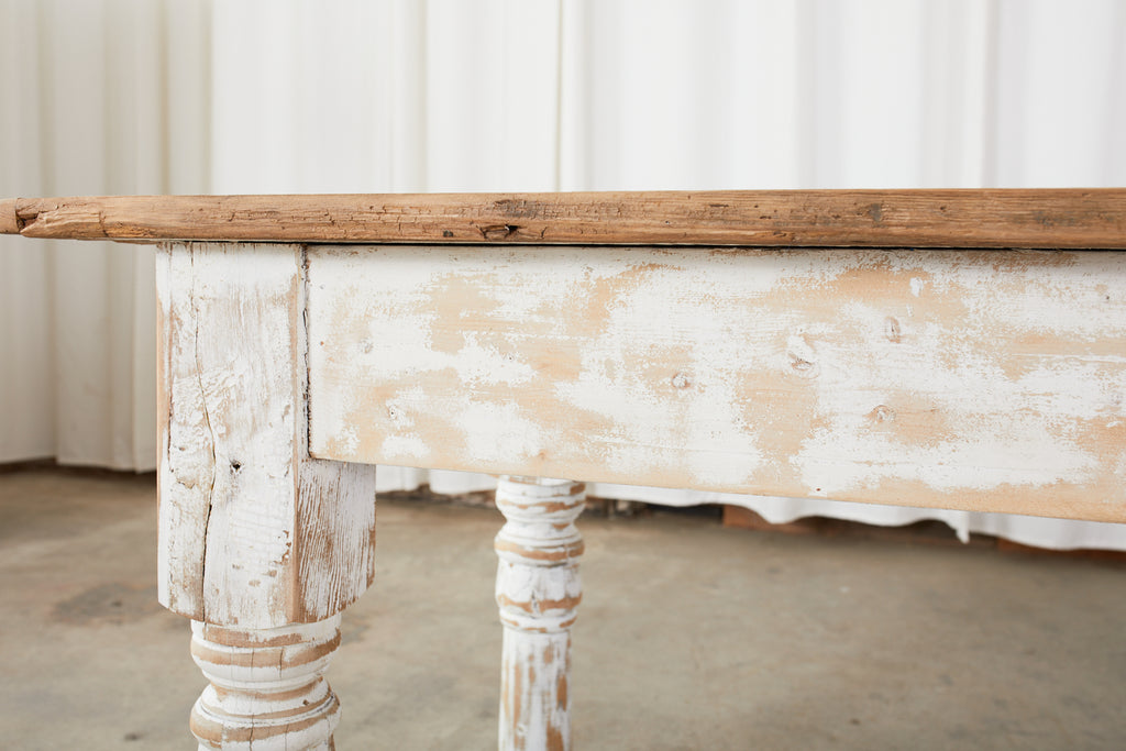 American Country Reclaimed Pine Farmhouse Dining Table