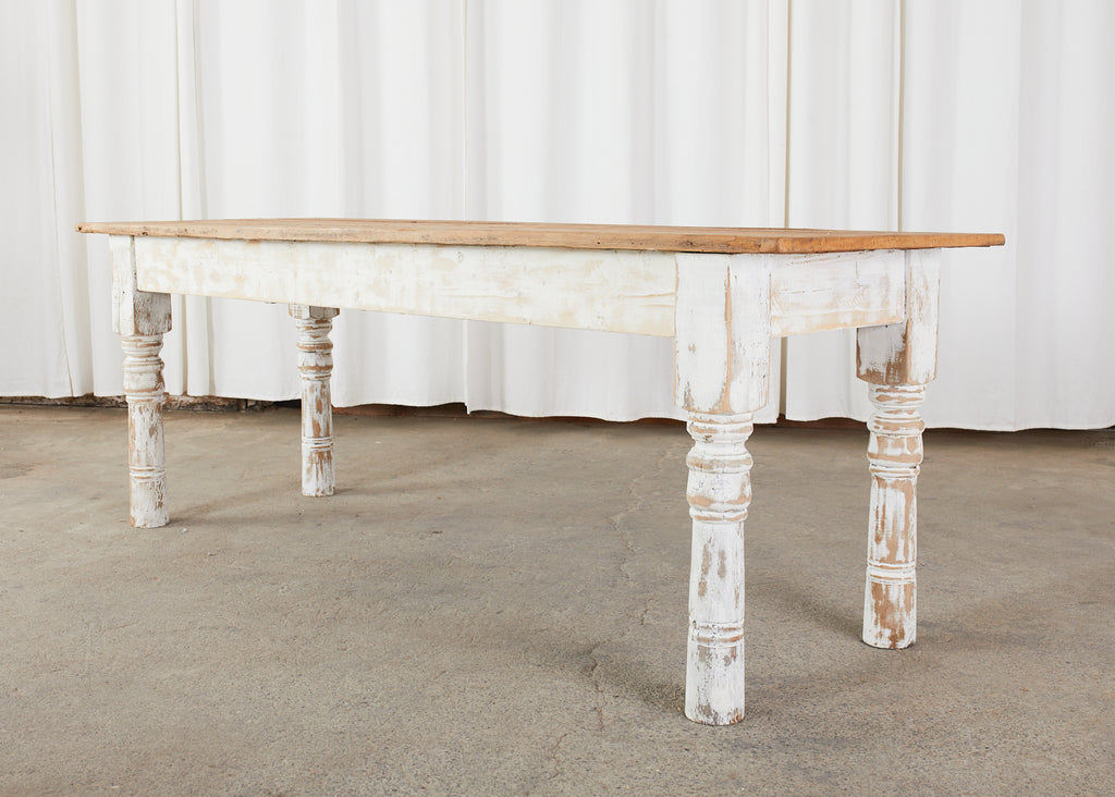 American Country Reclaimed Pine Farmhouse Dining Table