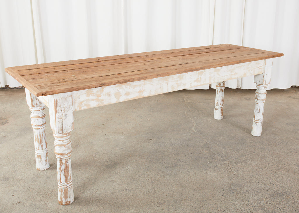 American Country Reclaimed Pine Farmhouse Dining Table