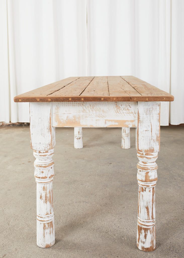 American Country Reclaimed Pine Farmhouse Dining Table
