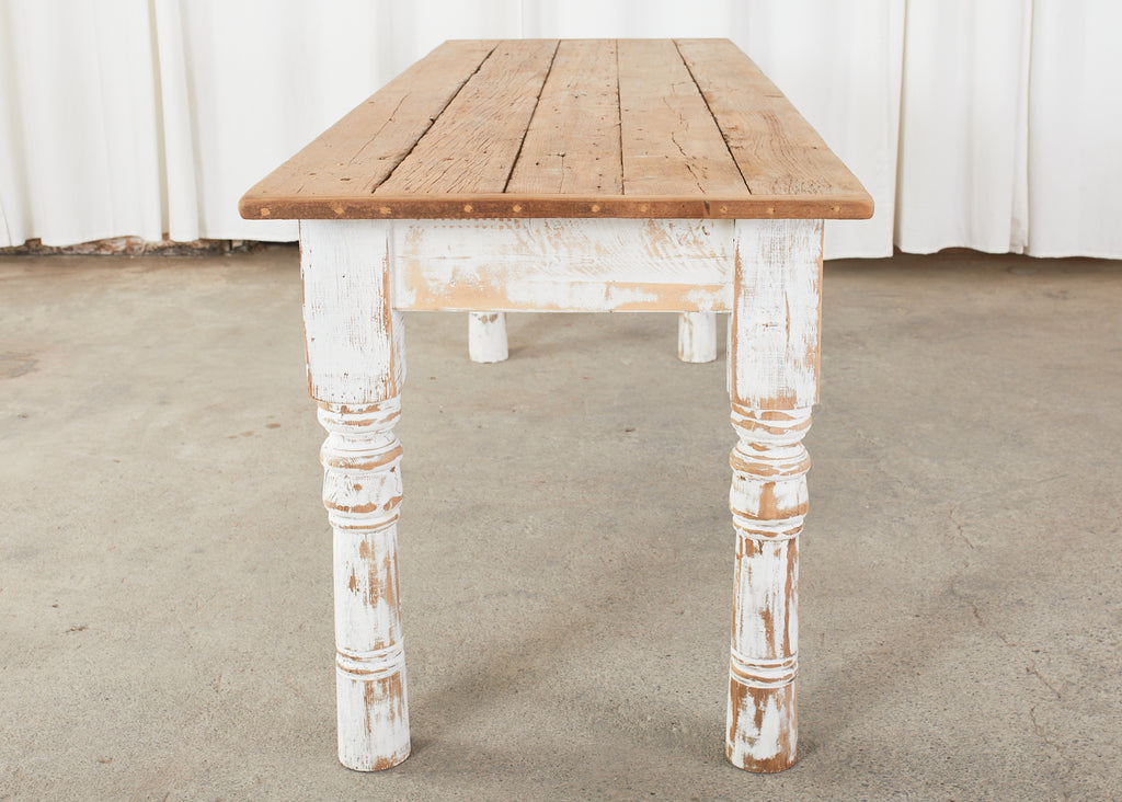 American Country Reclaimed Pine Farmhouse Dining Table