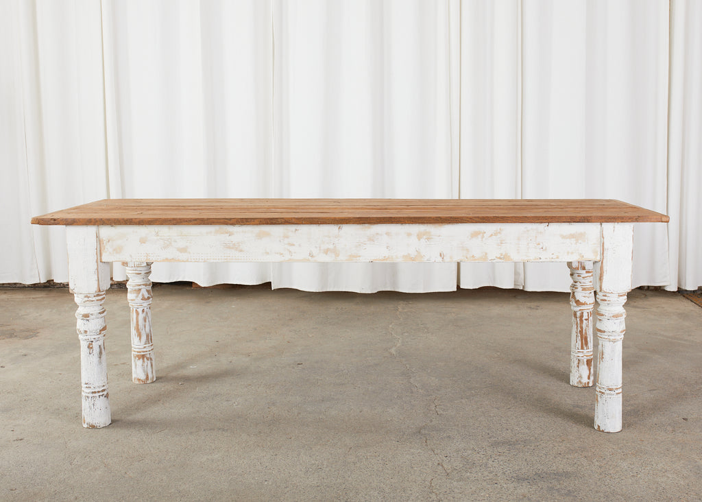 American Country Reclaimed Pine Farmhouse Dining Table