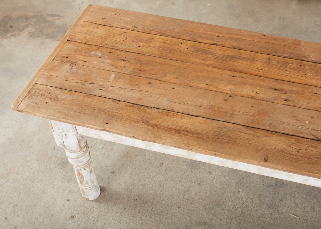 American Country Reclaimed Pine Farmhouse Dining Table