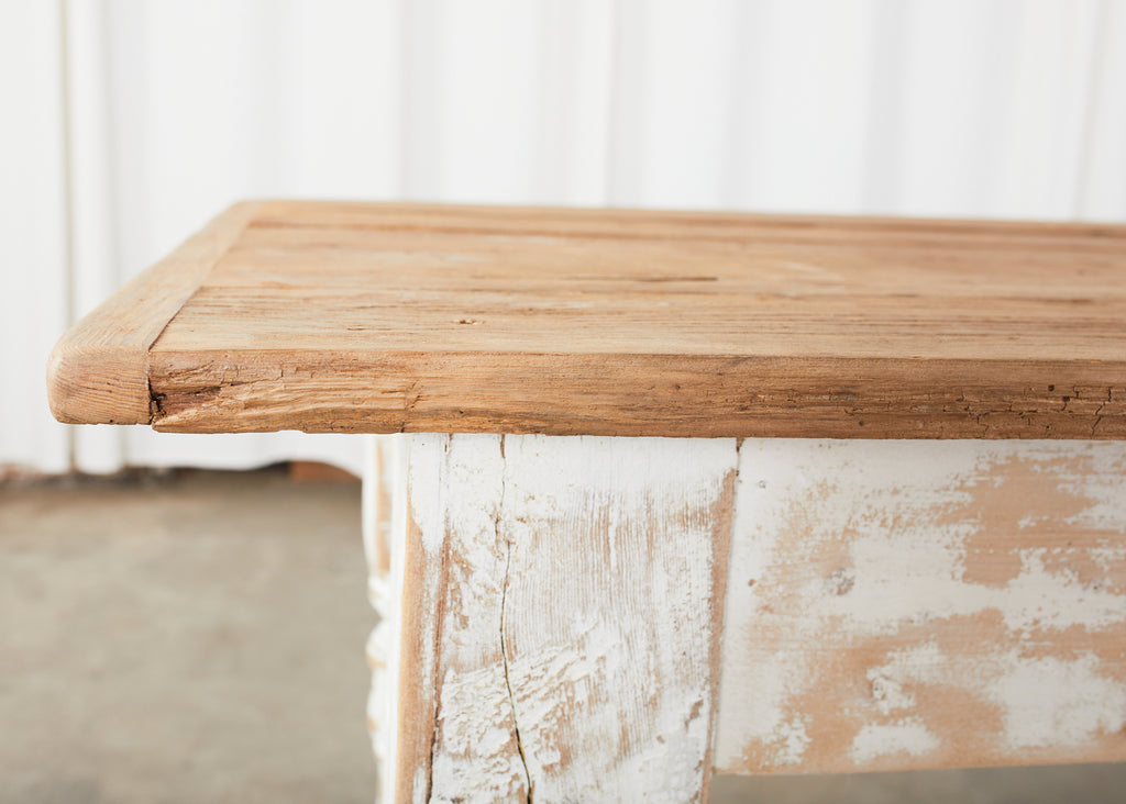 American Country Reclaimed Pine Farmhouse Dining Table