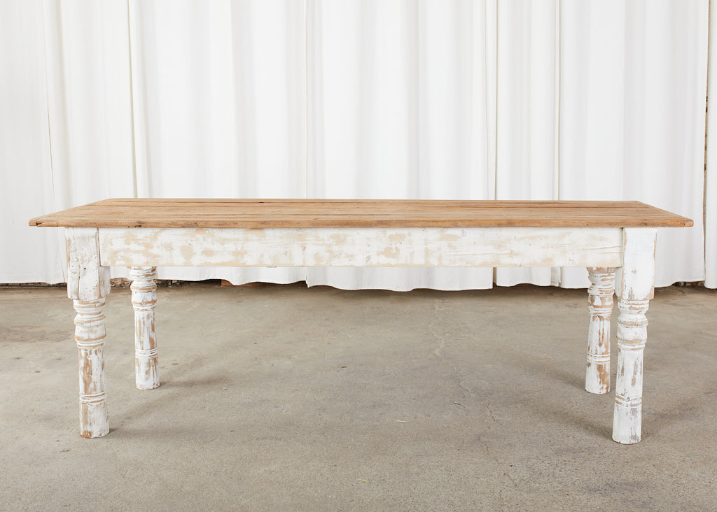 American Country Reclaimed Pine Farmhouse Dining Table