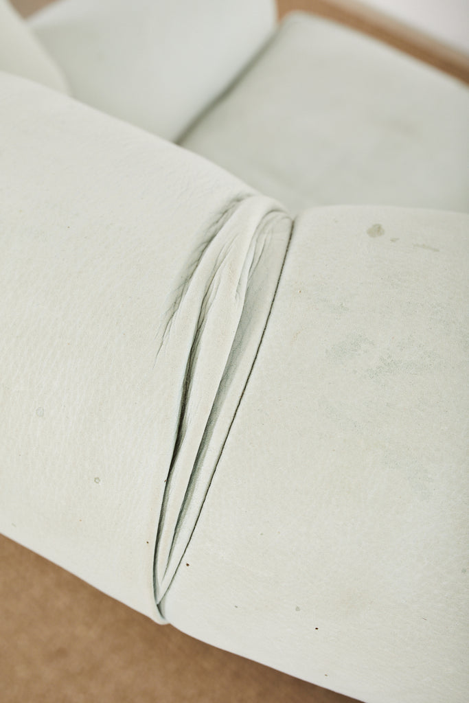 Pair of Ralph Lauren Attributed Leather Writers Wingback Chairs with Ottoman