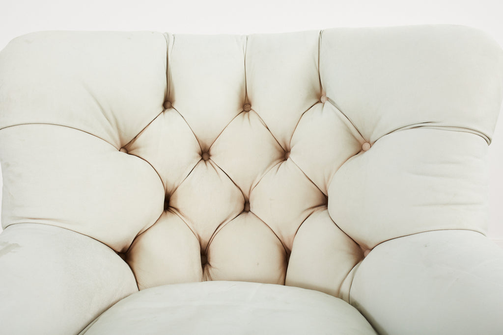 Pair of Ralph Lauren Attributed Leather Writers Wingback Chairs with Ottoman