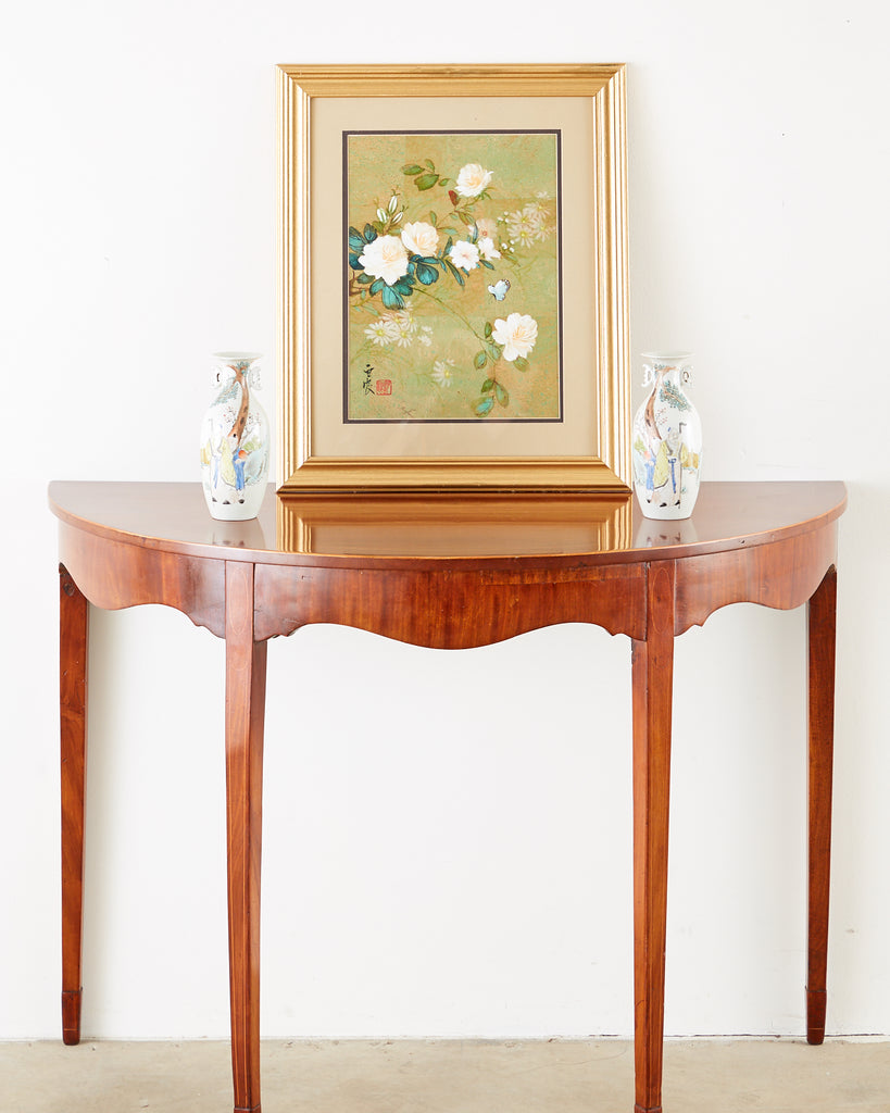 Pair of Diminutive Chinese Porcelain Fencai Vases