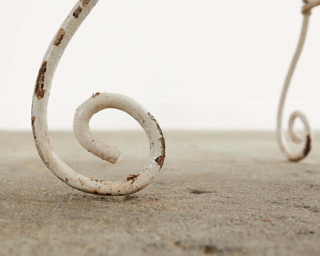 English Late Victorian Three Tier Iron and Wire Garden Plant Stand