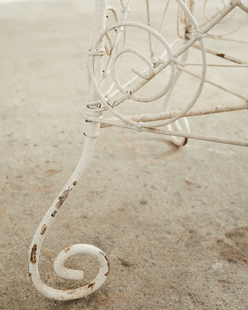 English Late Victorian Three Tier Iron and Wire Garden Plant Stand