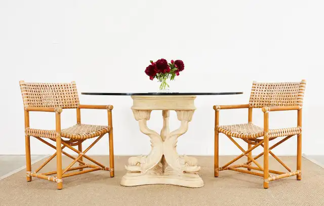 Neoclassical Venetian Grotto Style Dolphin Center Table