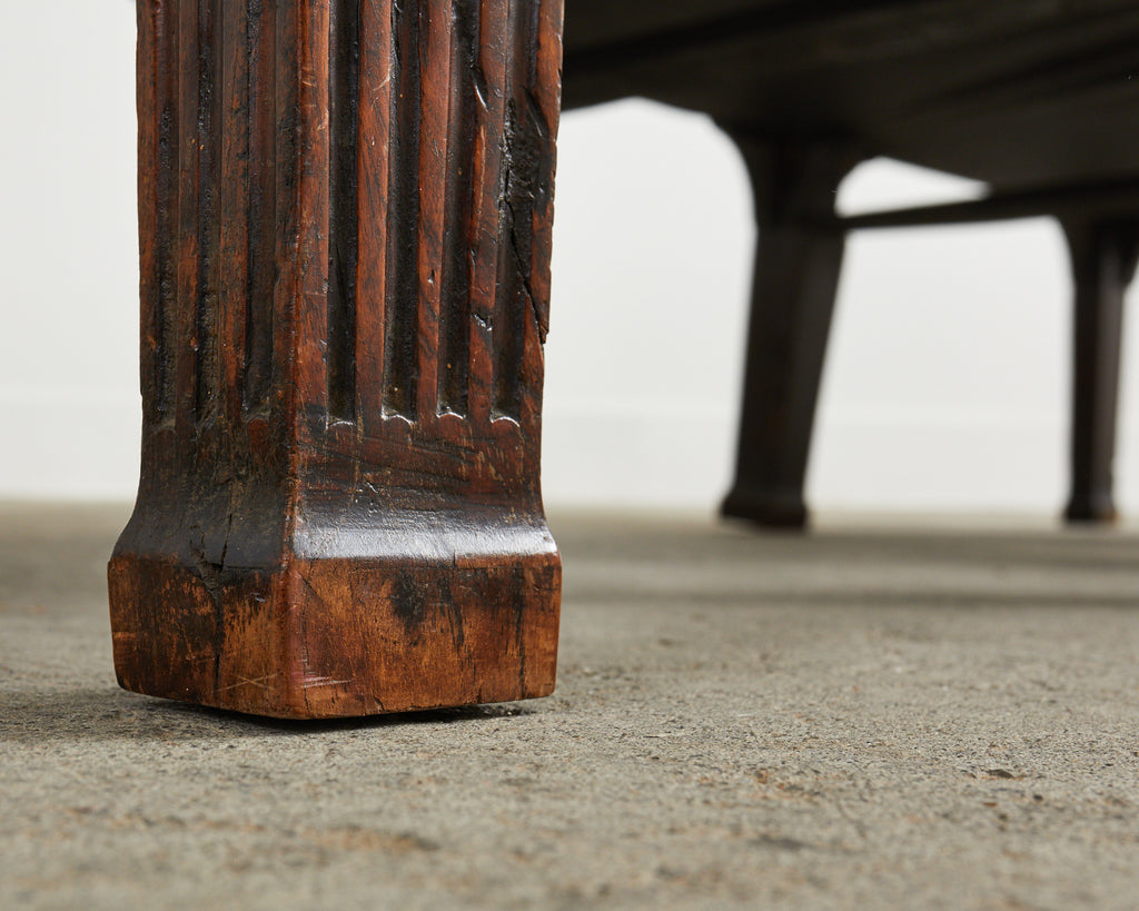 19th Century French Napoleon III Walnut Daybed or Bench