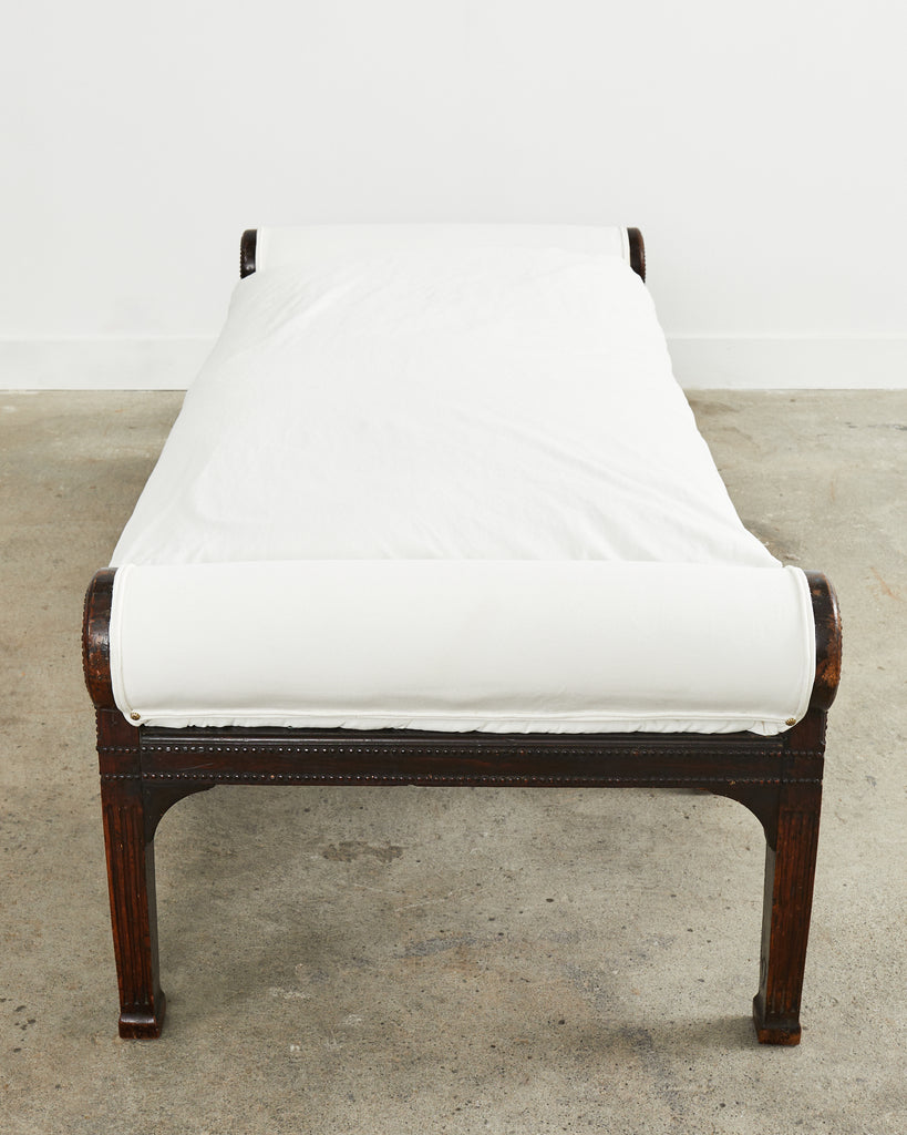 19th Century French Napoleon III Walnut Daybed or Bench