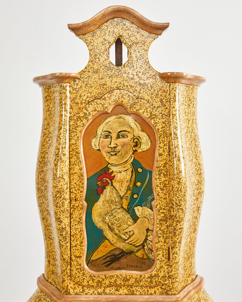 Venetian Rococo Style Walnut Secretary Lacquered by Ira Yeager