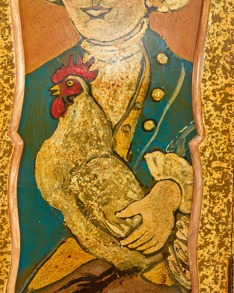 Venetian Rococo Style Walnut Secretary Lacquered by Ira Yeager