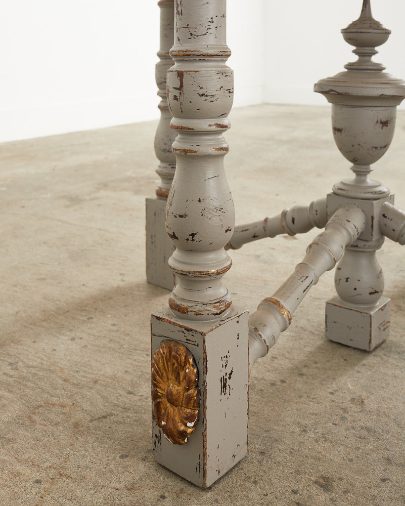 Louis XIV Style Center Table Painted by Artist Ira Yeager