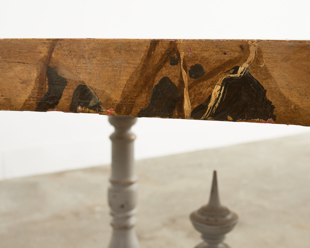 Louis XIV Style Center Table Painted by Artist Ira Yeager